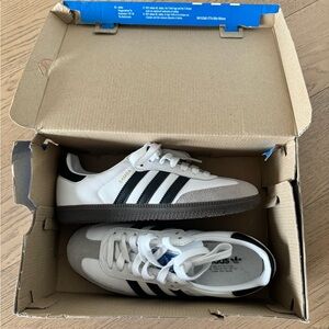 Adidas White, Black, and Gray Sneakers